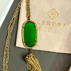 Kelly green Raynes Cat necklace